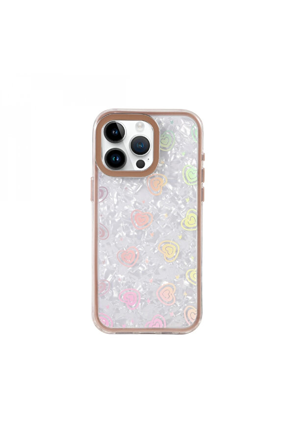 Buti̇k Harmonyaura Apple İphone 14 Lumi̇ Desenli̇ Kapak - Çöl Ti̇tanyum