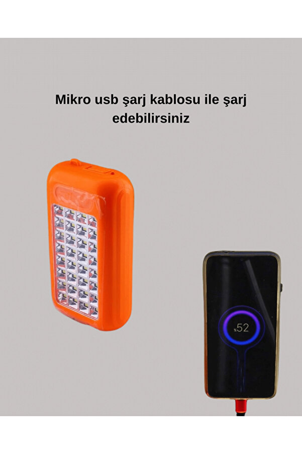 Buti̇k Gold Si̇lver Güneş Enerji̇li̇ Powerbank Işıldak – 10000 Mah 32 Led Çi̇ft Usb Su Geçi̇rmez