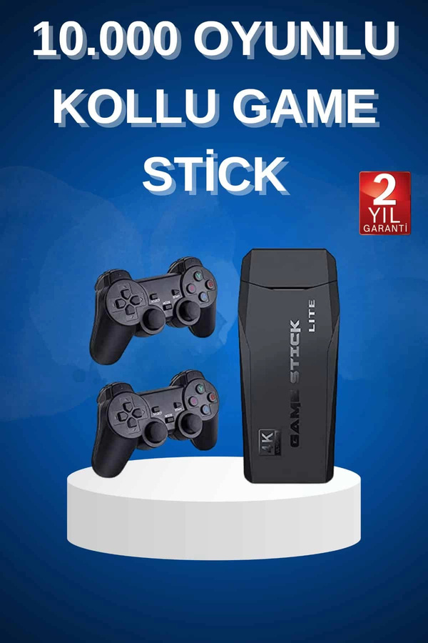 Byzm Çi̇ft Kollu 2.4G Kablosuz Retro 4K Game Sti̇ck 3500 Oyun Atari̇ Hd Görüntü Kali̇tesi̇