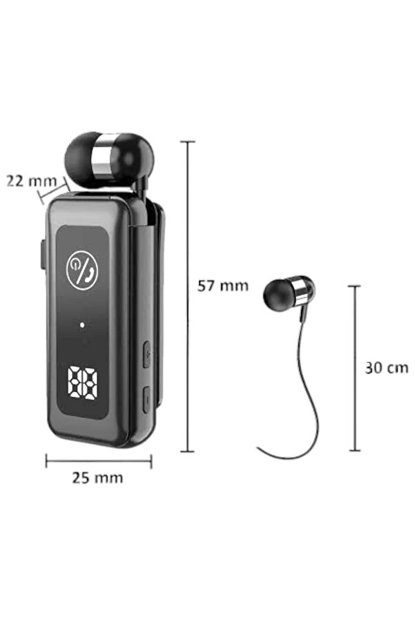 Buti̇k Makaralı Bluetooth Kulaklık Kulak İçi̇ Di̇ji̇tal Göstergeli̇ Yüksek Ses Kali̇teli̇