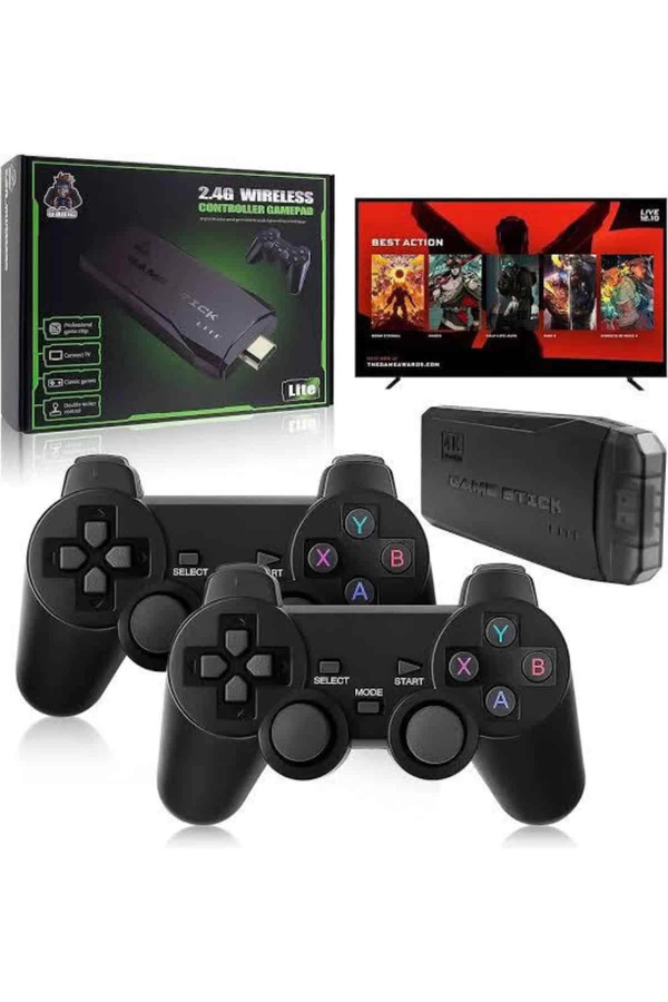 Byzm Çi̇ft Kollu 2.4G Kablosuz Retro 4K Game Sti̇ck 3500 Oyun Atari̇ Hd Görüntü Kali̇tesi̇