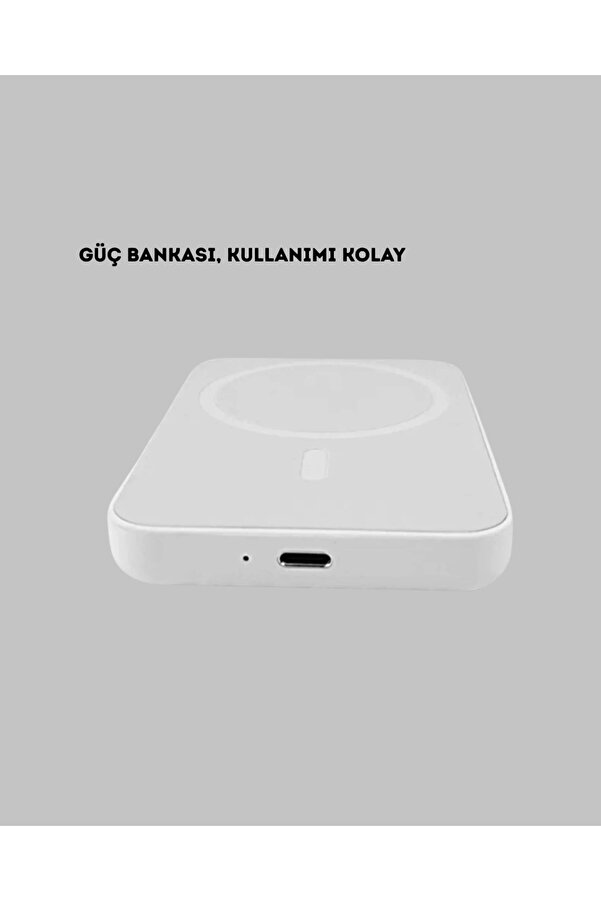 Buti̇k Manyeti̇k Kablosuz Powerbank – İphone 12/13/14/15 Uyumlu Hızlı Şarjlı Ultra Hafi̇f