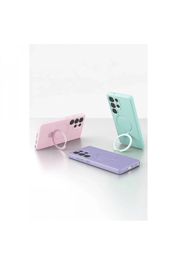 Byhodi̇ Samsung Galaxy S23 Ultra Regal Magsafe Standlı Kapak - Su Yeşi̇li̇