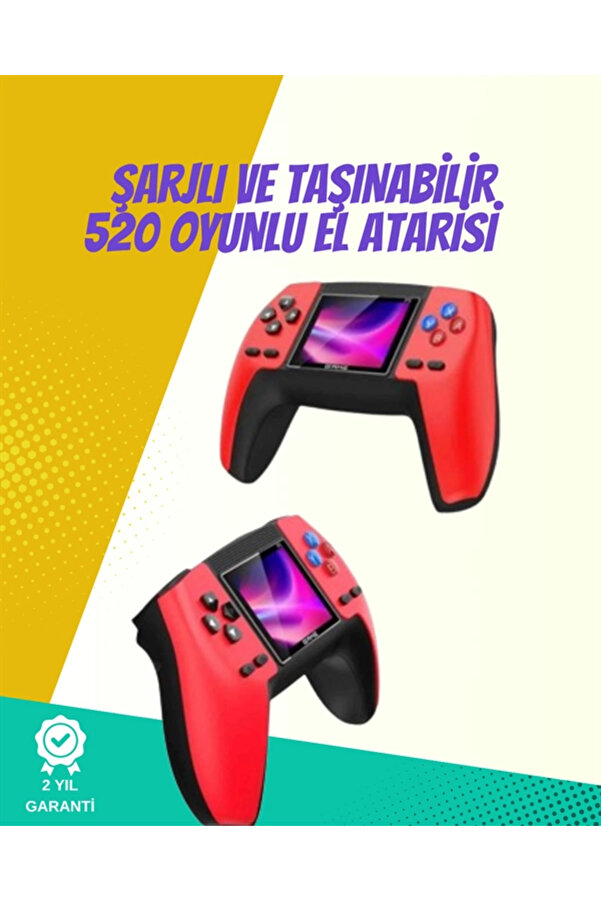 Teknomavm P5 Retro Gamepad – Kompakt Tasarım 520 Oyun Nostalji̇ Sevenlere Özel