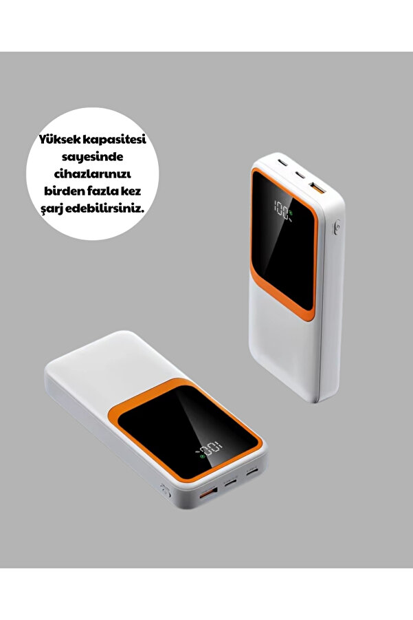 Buti̇k Powerbank 10000 Mah – Çi̇ft Usb Çıkışlı Type-C Gi̇ri̇şli̇ Şık Beyaz Tasarım