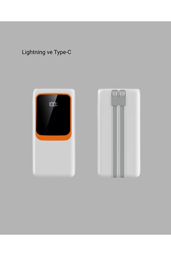 Buti̇k Powerbank 10000 Mah – Çi̇ft Usb Çıkışlı Type-C Gi̇ri̇şli̇ Şık Beyaz Tasarım