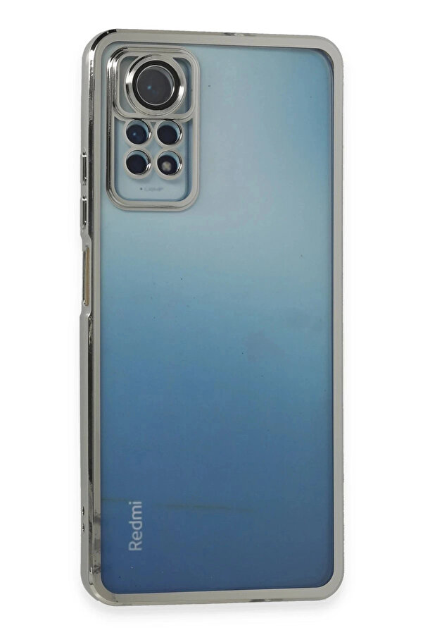 Buti̇k Xi̇aomi̇ Redmi̇ Note 11 Pro Kılıf Lensli̇ Si̇li̇kon - Gümüş-(5796)