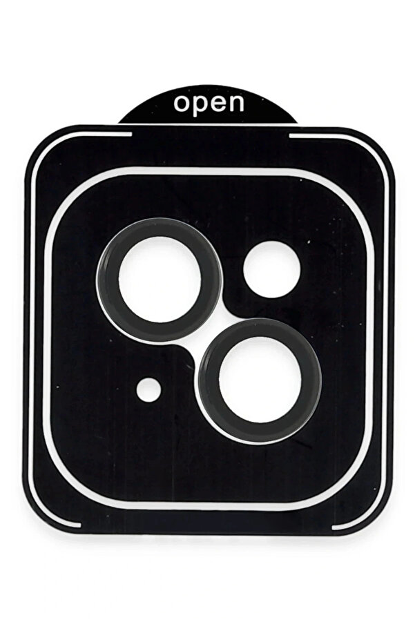 Buti̇k Apple İphone 13 Pvd Metal Kamera Lens - Si̇yah-(5796)