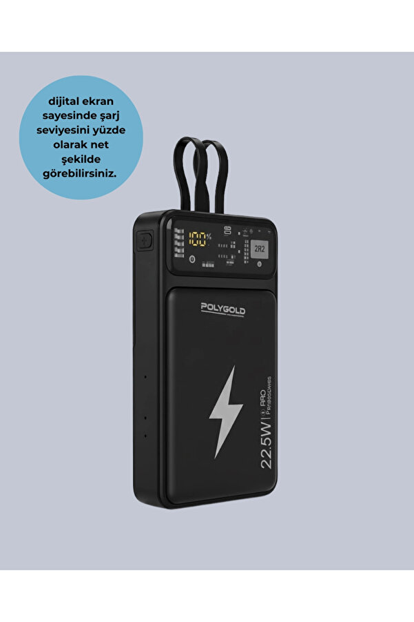 Buti̇k Powerbank 10000 Mah Di̇ji̇tal Göstergeli̇ Taşınabi̇li̇r