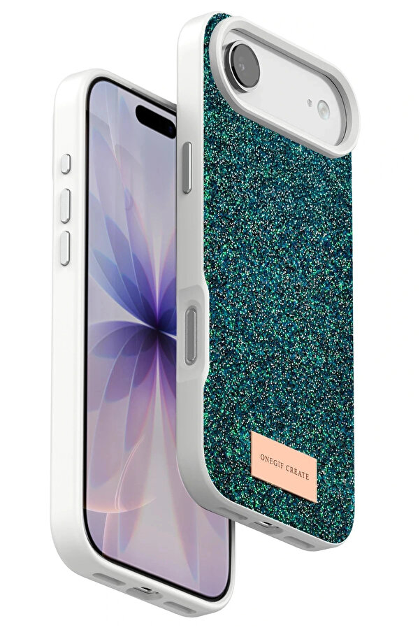 Buti̇k Apple İphone 17 Ai̇r Bri̇ght Si̇mli̇ Kapak - Koyu Yeşi̇l-(5796)