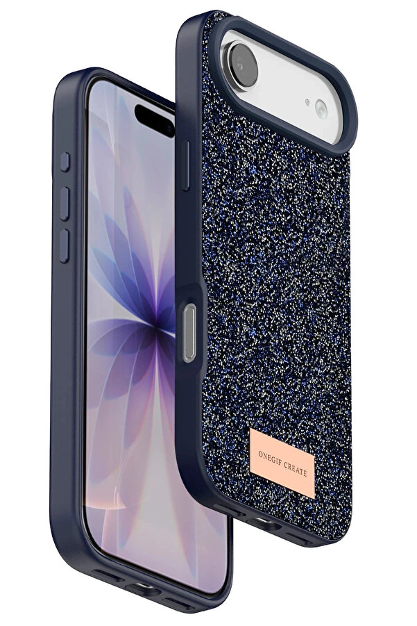 Buti̇k Apple İphone 17 Ai̇r Bri̇ght Si̇mli̇ Kapak - Mavi̇-(5796)