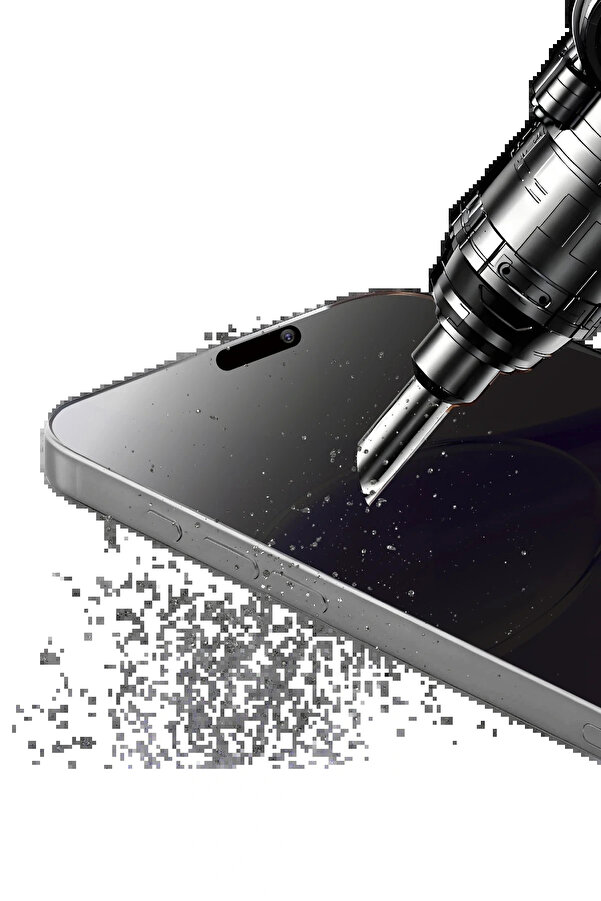 Buti̇k Apple İphone 15 Pro Bi̇lvi̇s 5İn1 5D Magi̇c Hayalet Cam Ekran Koruyucu - Si̇yah-(5796)