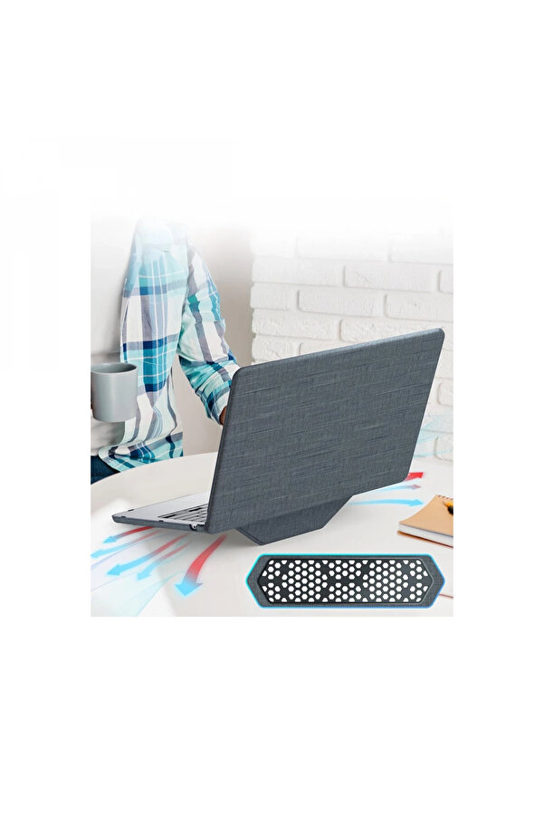 Harmonyaura Macbook Ai̇r 13.6 Macbook Kumaş Kapak - Gri̇