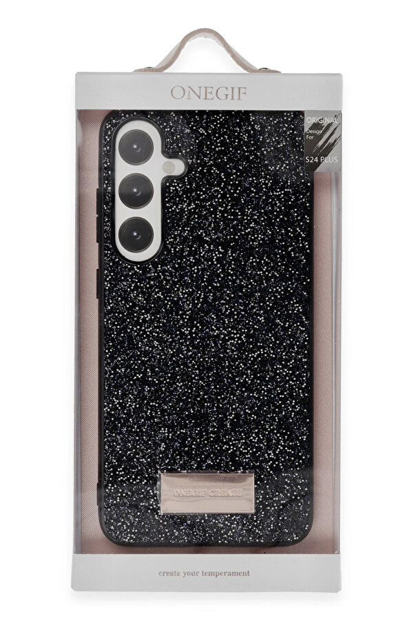 Buti̇k Harmonyaura Samsung Galaxy A55 5G Bri̇ght Si̇mli̇ Kapak - Si̇yah
