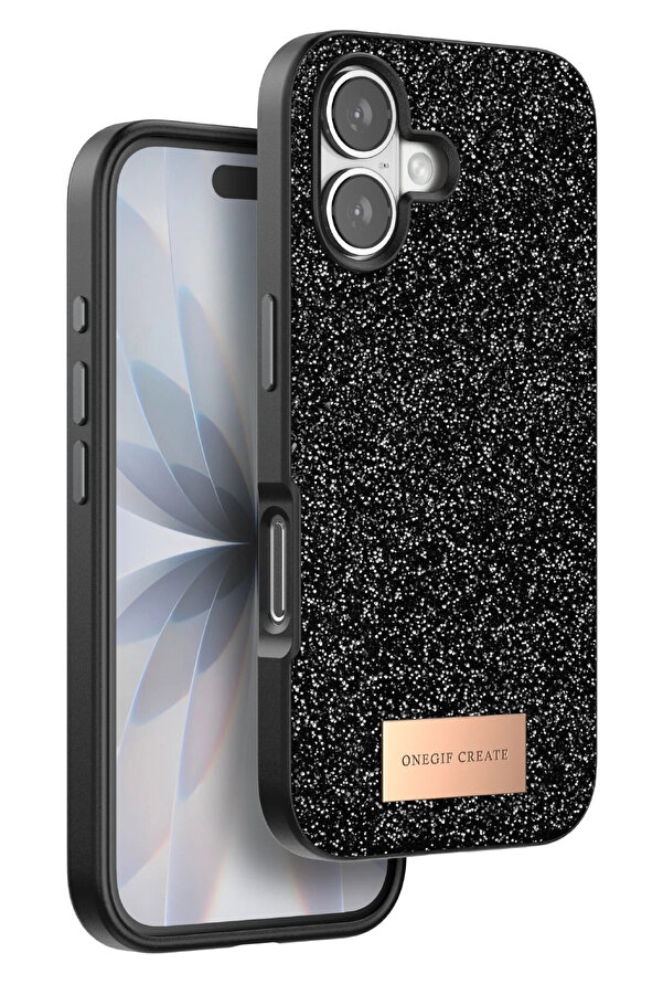 Buti̇k Harmonyaura Apple İphone 17 Bri̇ght Si̇mli̇ Kapak - Si̇yah