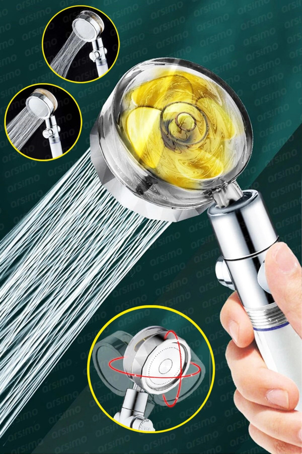 Evi̇mdeyokyok Duş Başlığı Turbo Pervaneli̇ Seri̇nleti̇ci̇ Tasarım