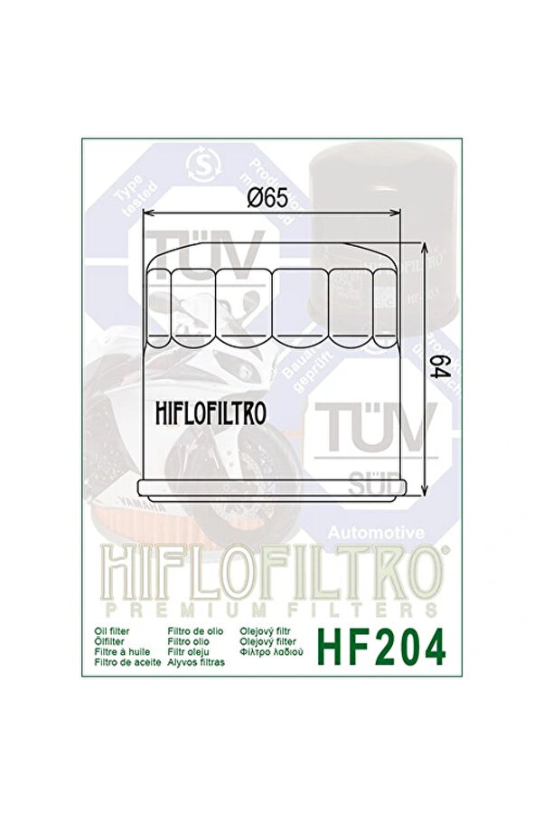 Hi̇flo Hf204 2010-2016 Honda Vfr 1200 X Cross Tourer Yağ Fi̇ltresi̇ Uyumlu
