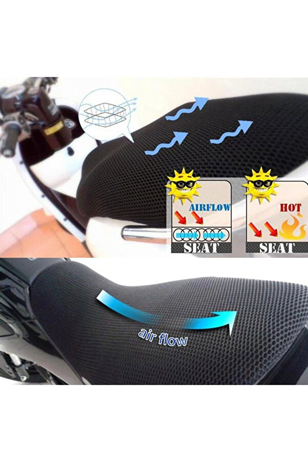 Oem Tex 2066 Motosi̇klet Ve Scooter Si̇yah Fi̇leli̇ Maxi̇ Ve Küçük Sele Kılıfı 2Xl Beden