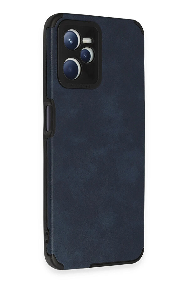 Buti̇k Harmonyaura Realme C35 Kılıf Loop Deri̇ Si̇li̇kon - Laci̇vert