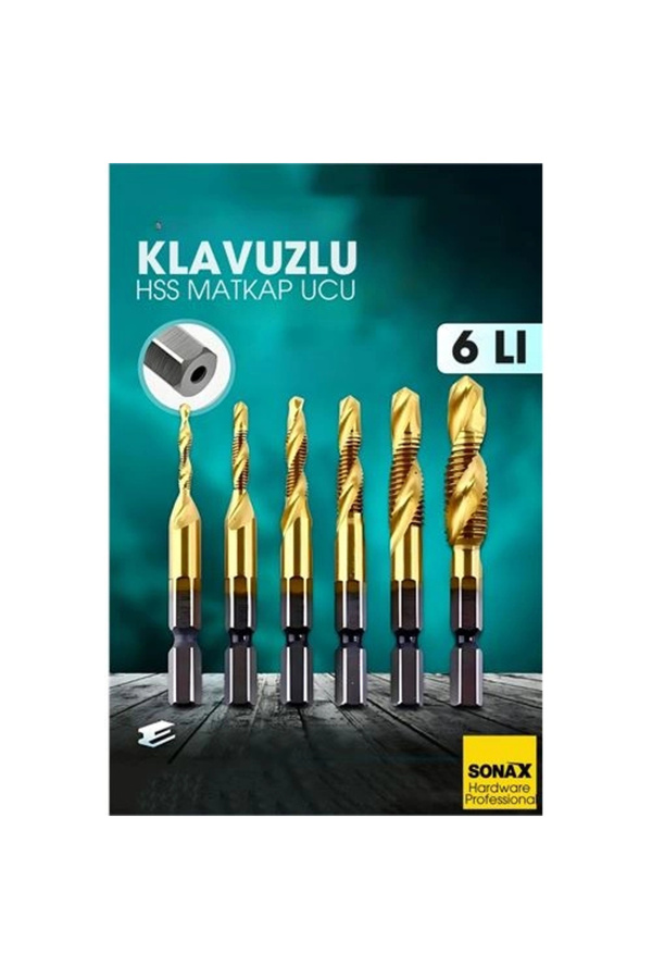 Buti̇k Kılavuzlu Hss Matkap Ucu 6 Lı Set M3-M10 Ti̇tanyum Kaplamalı