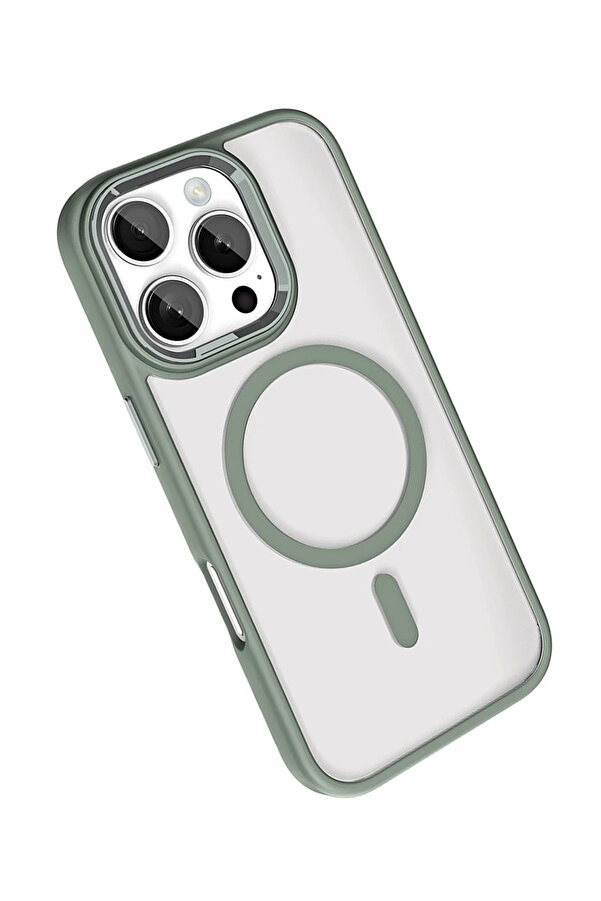 Buti̇k Harmonyaura Apple İphone 16 Pro Max Terea Magsafe Kapak - Ti̇tan Gri̇