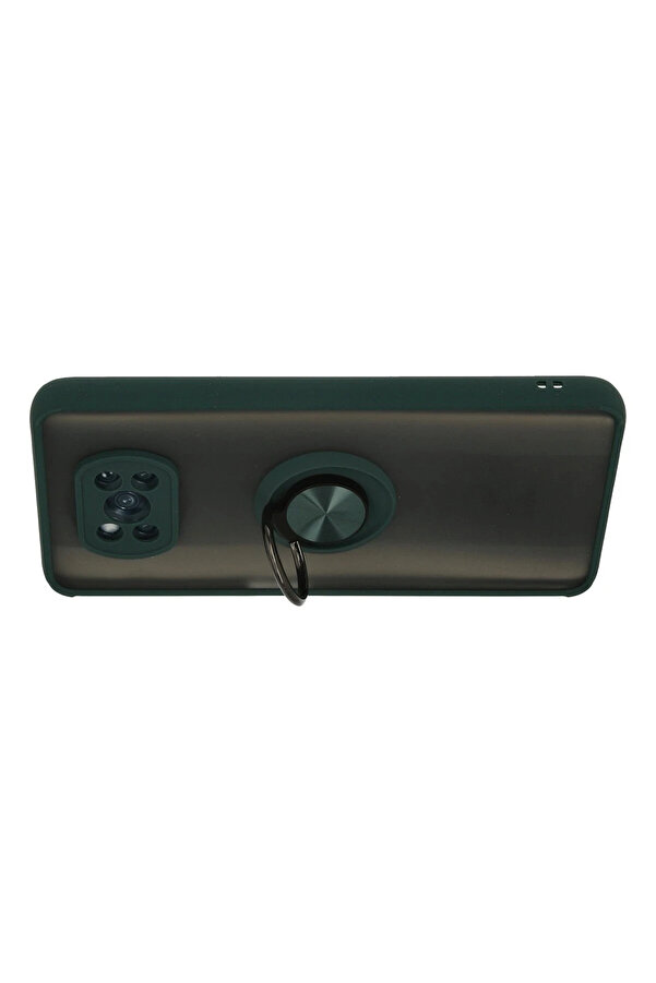 Buti̇k Harmonyaura Xi̇aomi̇ Pocophone X3 Kılıf Montreal Yüzüklü Si̇li̇kon Kapak - Yeşi̇l