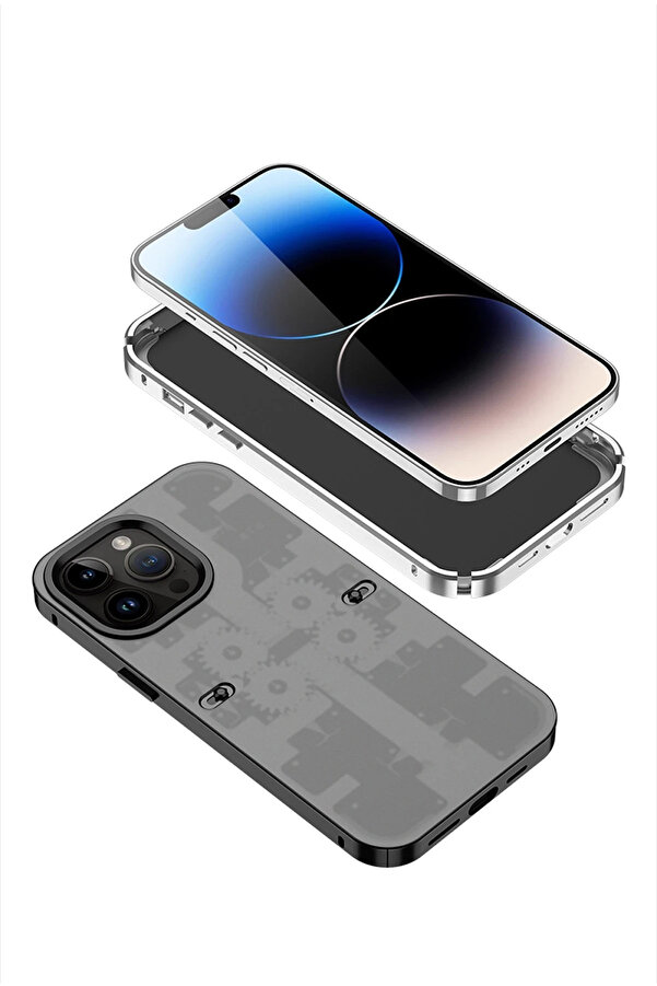 Buti̇k Harmonyaura İphone 13 Pro Max Kılıf Mekani̇k Bumper Kapak - Yeşi̇l
