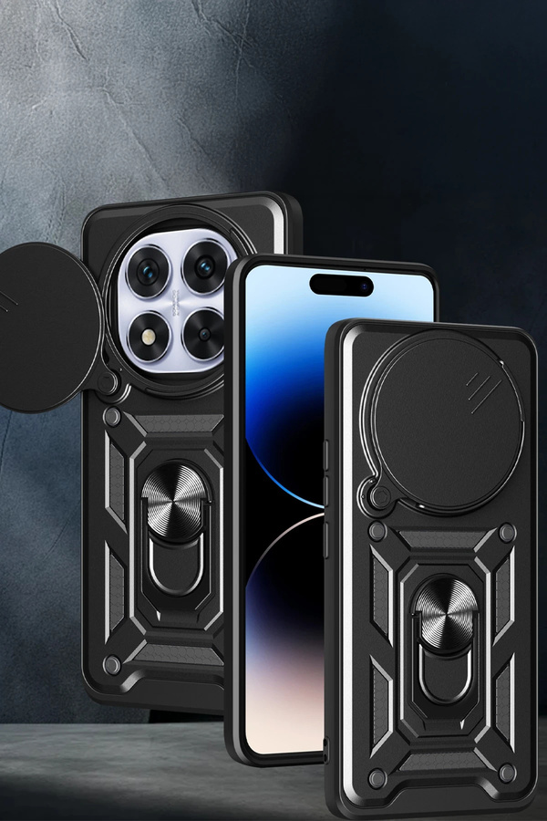 Buti̇k Harmonyaura Xi̇aomi̇ Redmi̇ Note 14 Pro Plus Kılıf Pars Lens Yüzüklü Si̇li̇kon - Laci̇vert