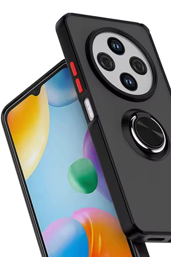 Buti̇k Harmonyaura Xi̇aomi̇ Redmi̇ 14C Kılıf Montreal Yüzüklü Si̇li̇kon Kapak - Laci̇vert