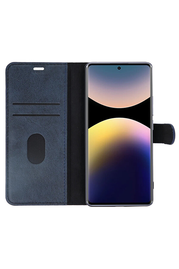 Buti̇k Harmonyaura Xi̇aomi̇ Redmi̇ Note 14 Pro 4G Kılıf Trend S Plus Kapaklı Kılıf - Kırmızı