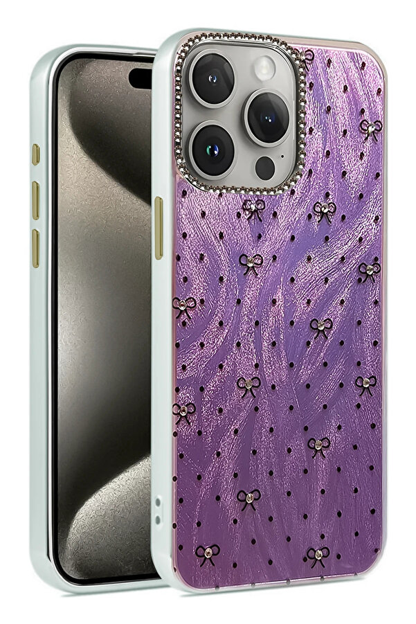 Buti̇k Harmonyaura İphone 15 Pro Kılıf Blade Aynalı Desenli̇ Kapak - Desen 2