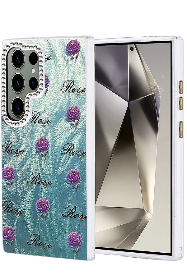 Buti̇k Harmonyaura Samsung Galaxy S23 Ultra Kılıf Blade Aynalı Desenli̇ Kapak - Desen 9