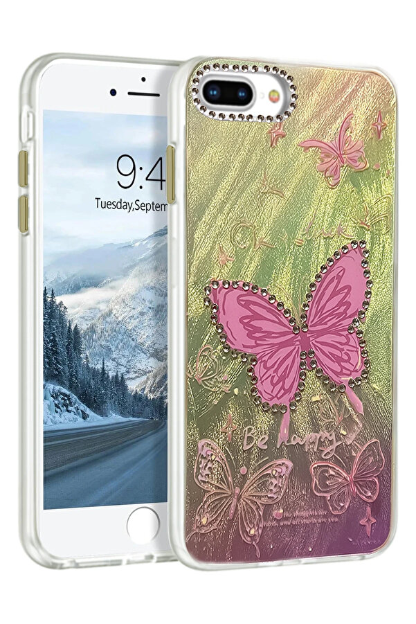 Buti̇k Harmonyaura İphone 7 Plus Kılıf Blade Aynalı Desenli̇ Kapak - Desen 5