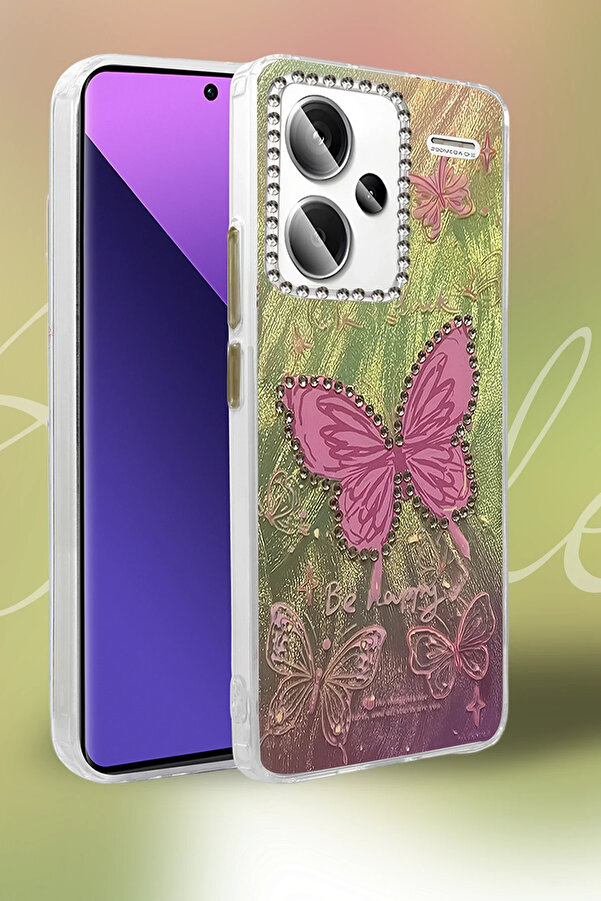 Buti̇k Harmonyaura Xi̇aomi̇ Redmi̇ Note 13 Pro Plus Kılıf Blade Aynalı Desenli̇ Kapak - Desen 7