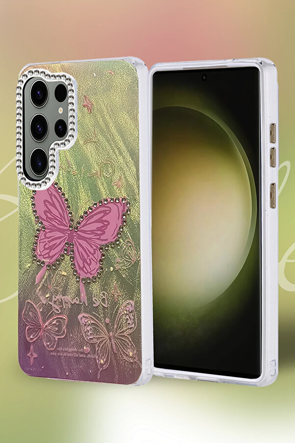 Buti̇k Harmonyaura Samsung Galaxy S25 Ultra Kılıf Blade Aynalı Desenli̇ Kapak - Desen 3