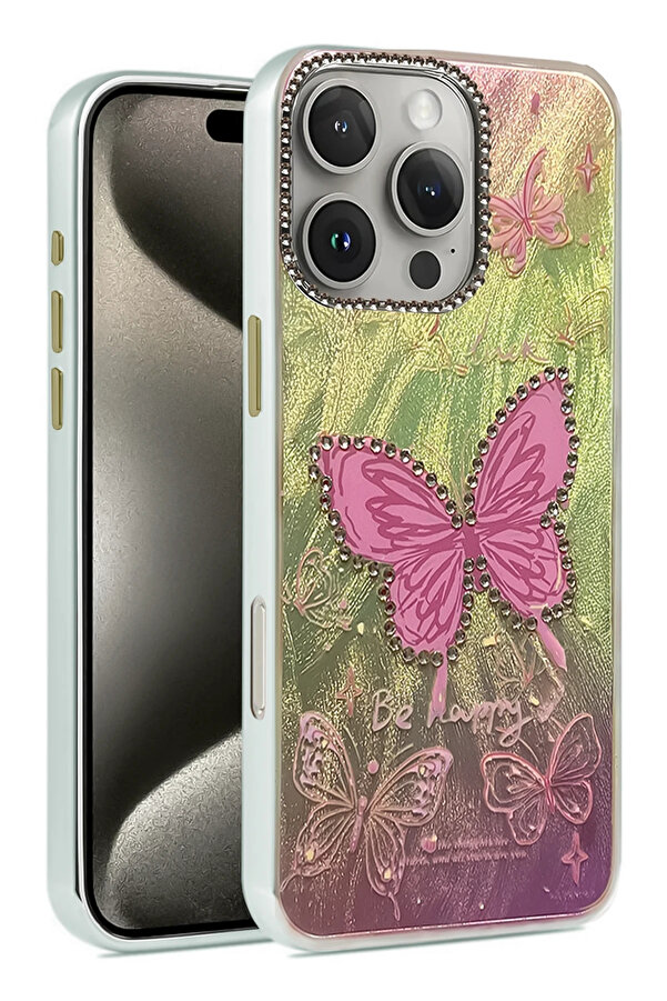 Buti̇k Harmonyaura İphone 16 Pro Max Kılıf Blade Aynalı Desenli̇ Kapak - Desen 5