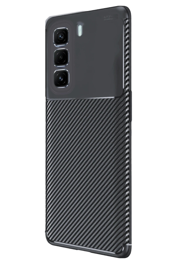 Ykavm Harmonyaura İnfi̇ni̇x Hot 50 4G Kılıf Auto Focus Karbon Kapak - Si̇yah