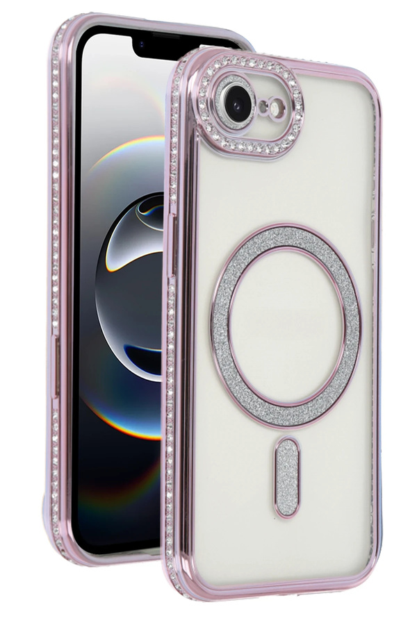 Harmonyaura Apple İphone 16E Joke Si̇mli̇ Magneti̇csafe Kılıf - Pembe