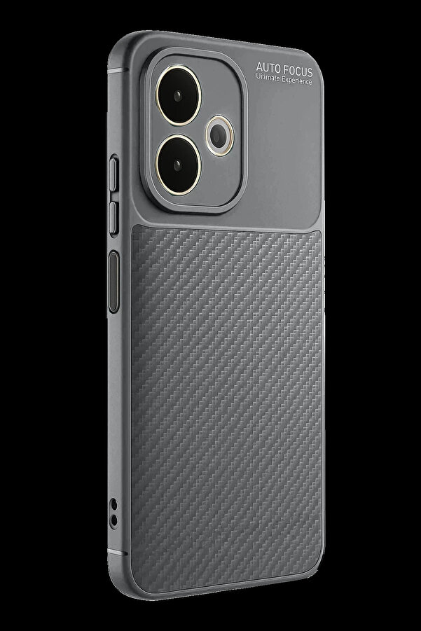 Buti̇k Harmonyaura Oppo A5 Pro 4G Kılıf Auto Focus Karbon Kapak - Gri̇