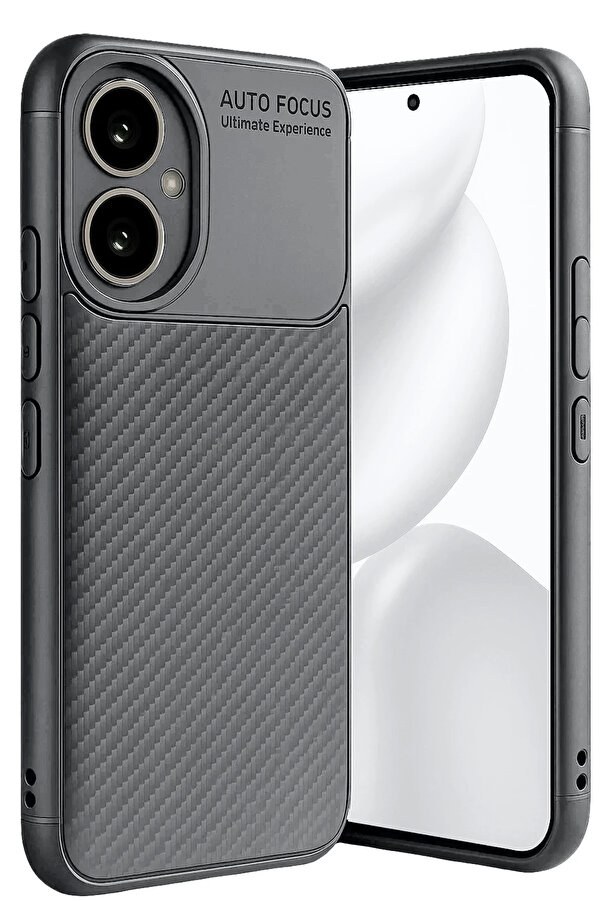 Buti̇k Harmonyaura Honor 400 Kılıf Auto Focus Karbon Kapak - Gri̇