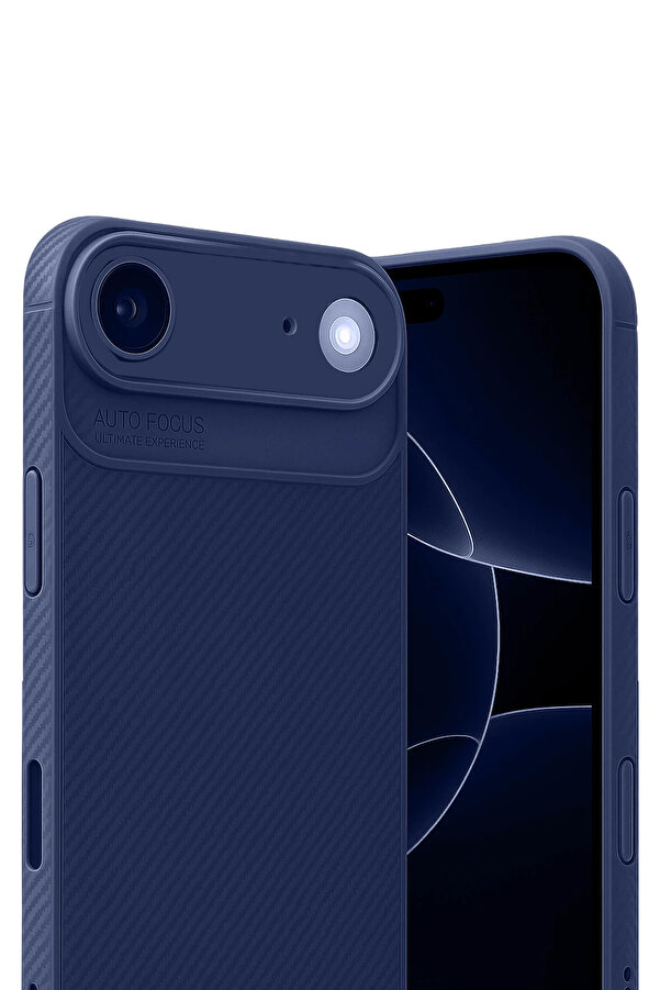 Buti̇k Harmonyaura Apple İphone 17 Ai̇r Auto Focus Karbon Kapak - Laci̇vert
