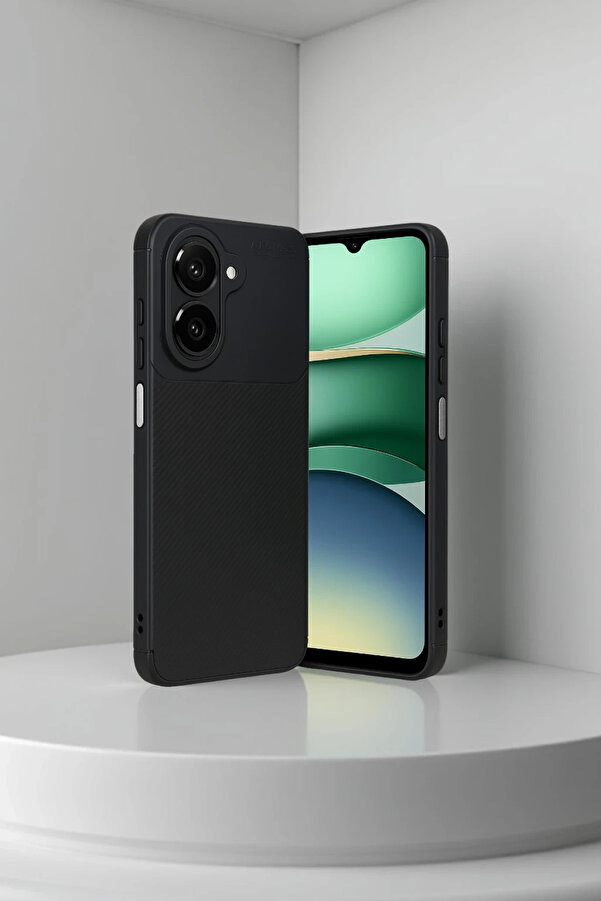 Buti̇k Harmonyaura Xi̇aomi̇ Redmi̇ A5 4G Auto Focus Karbon Kapak - Si̇yah
