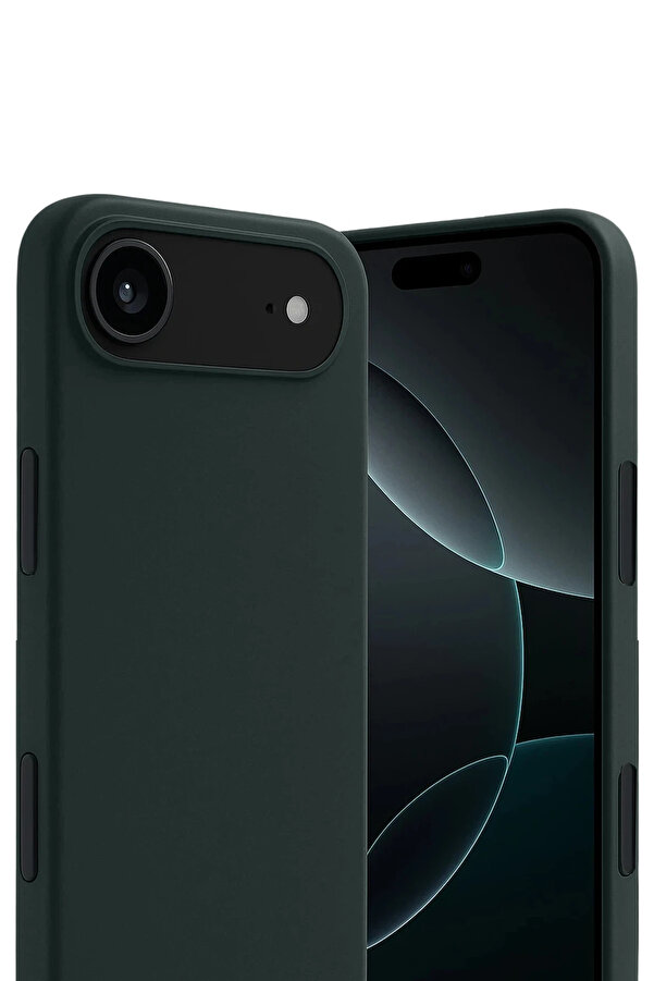 Buti̇k Harmonyaura Apple İphone 17 Ai̇r Fi̇rst Si̇li̇kon - Koyu Yeşi̇l