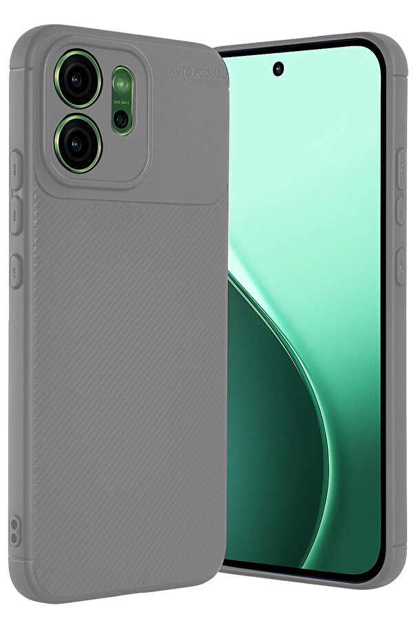Buti̇k Harmonyaura Oppo Reno 14F Auto Focus Karbon Kapak - Gri̇