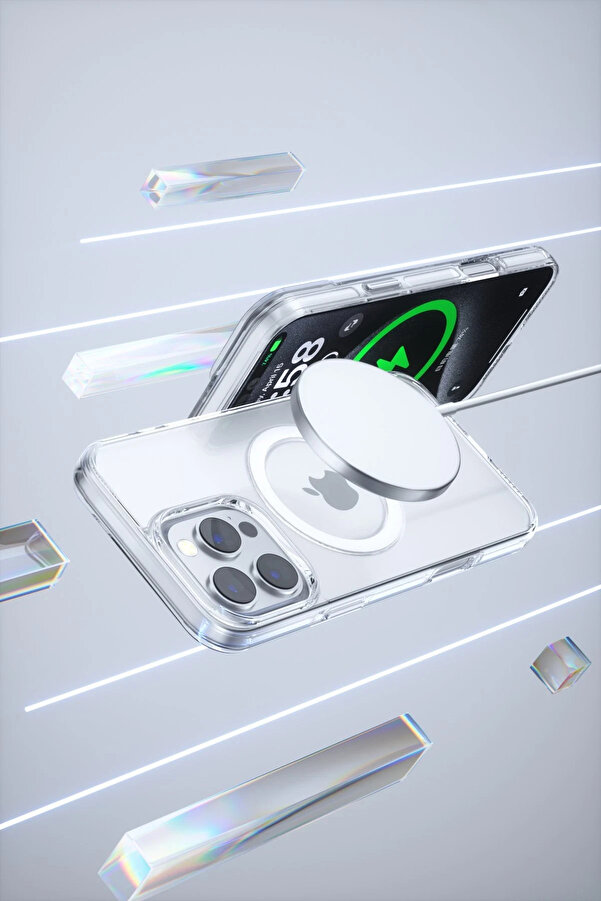 Buti̇k Harmonyaura İphone 16 Pro Max Gleam Pc Sert Magsafe Kılıf - Şeffaf