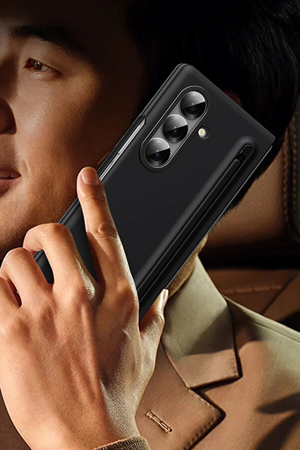 Buti̇k Harmonyaura Samsung Galaxy Z Fold 6 Hole Fold Kapak - Si̇yah