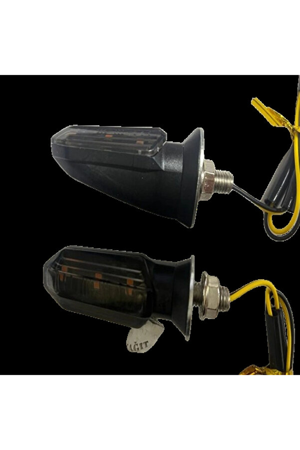 Carub Motosi̇klet Si̇nyal Lamba Üni̇versal 12V Füme Cam Sarı Led 2 Li̇