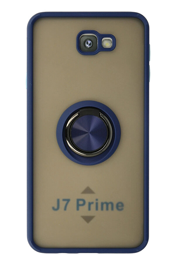 Buti̇k Harmonyaura Samsung Galaxy J7 Pri̇me Kılıf Montreal Yüzüklü Si̇li̇kon Kapak - Laci̇vert