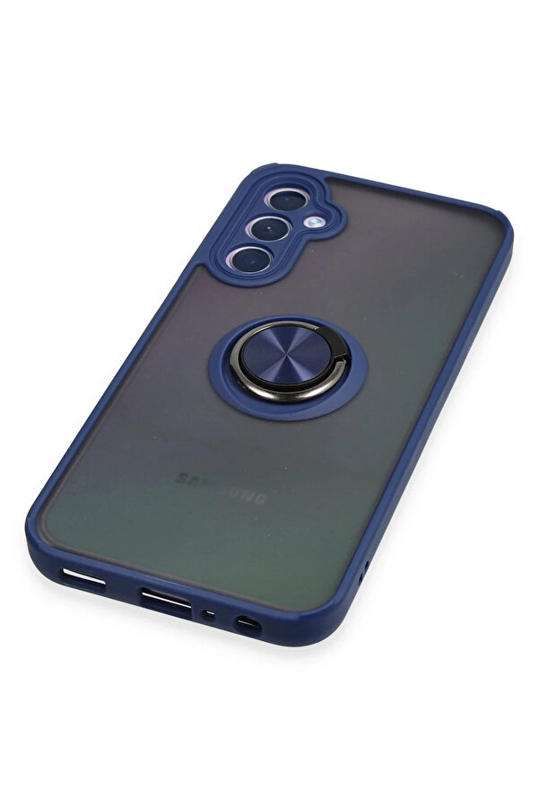 Buti̇k Harmonyaura Samsung Galaxy A24 4G Kılıf Montreal Yüzüklü Si̇li̇kon Kapak - Laci̇vert