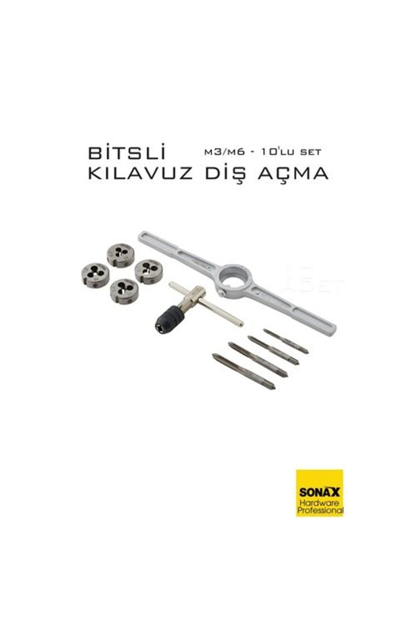 Buti̇k 10 Lu Bi̇tsli̇ Di̇ş Açma Kılavuz Seti̇ –Endüstri̇yel Çeli̇k Di̇şli̇ Matkap Ucu
